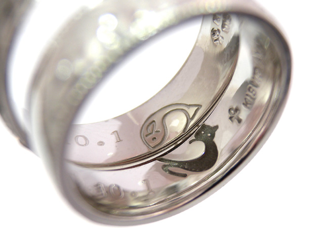 S様 K18wg和唐草彫刻 手書きイラストマリッジリング 結婚指輪作品集 アトリエ フィロンドール 結婚指輪 婚約指輪